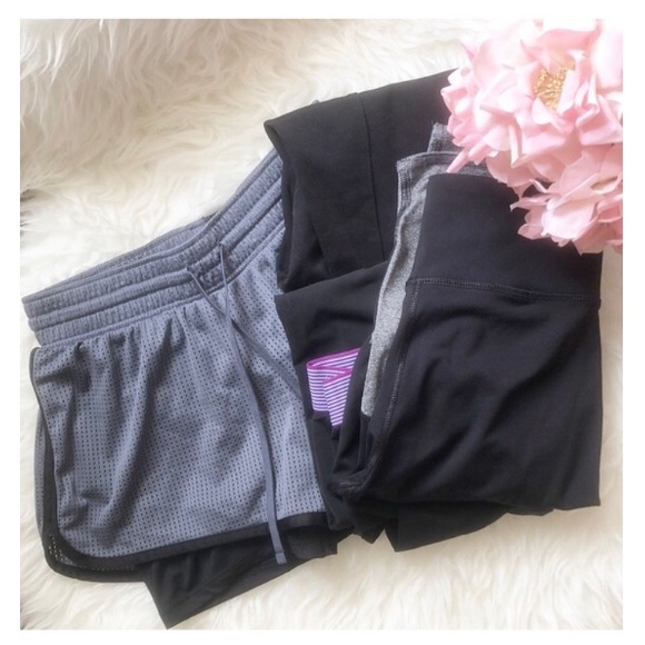 Champion Pants - CHAMPION • 4 Item Athletic Wear Bundle Leggings & Running Shorts